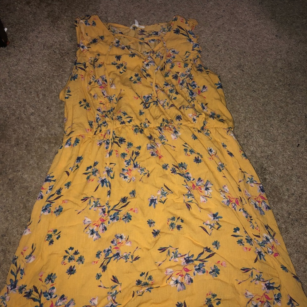 Maurice yellow floral dress